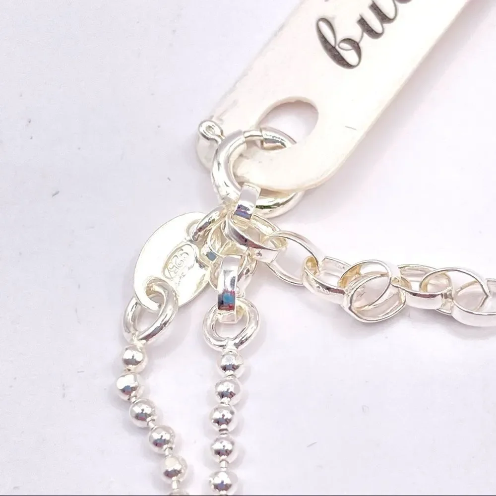 925 Sterling Silver Butterfly Angel Pendant Necklace